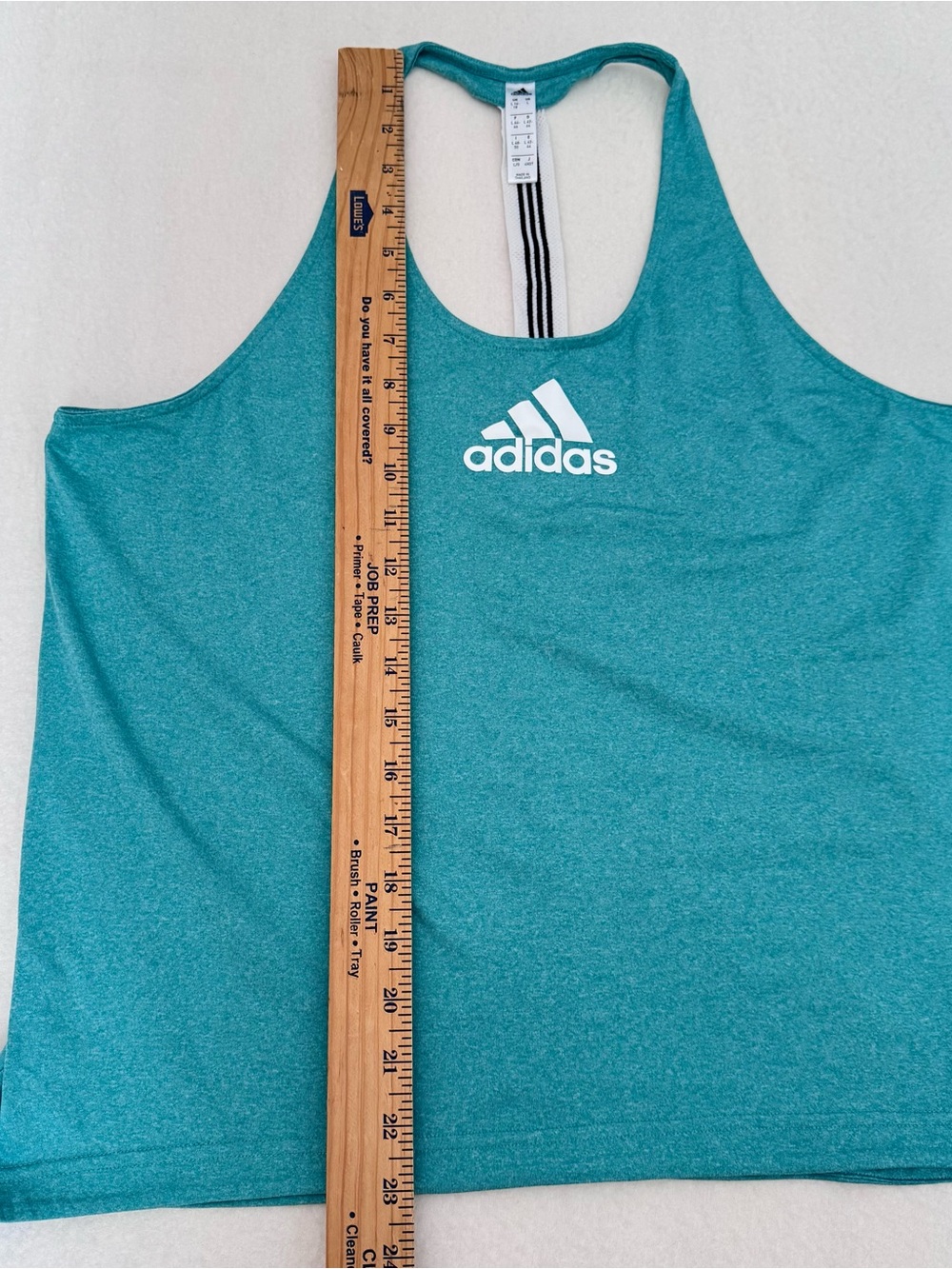 adidas Teal Racerback Performance Tank Top - Picture 3 of 5